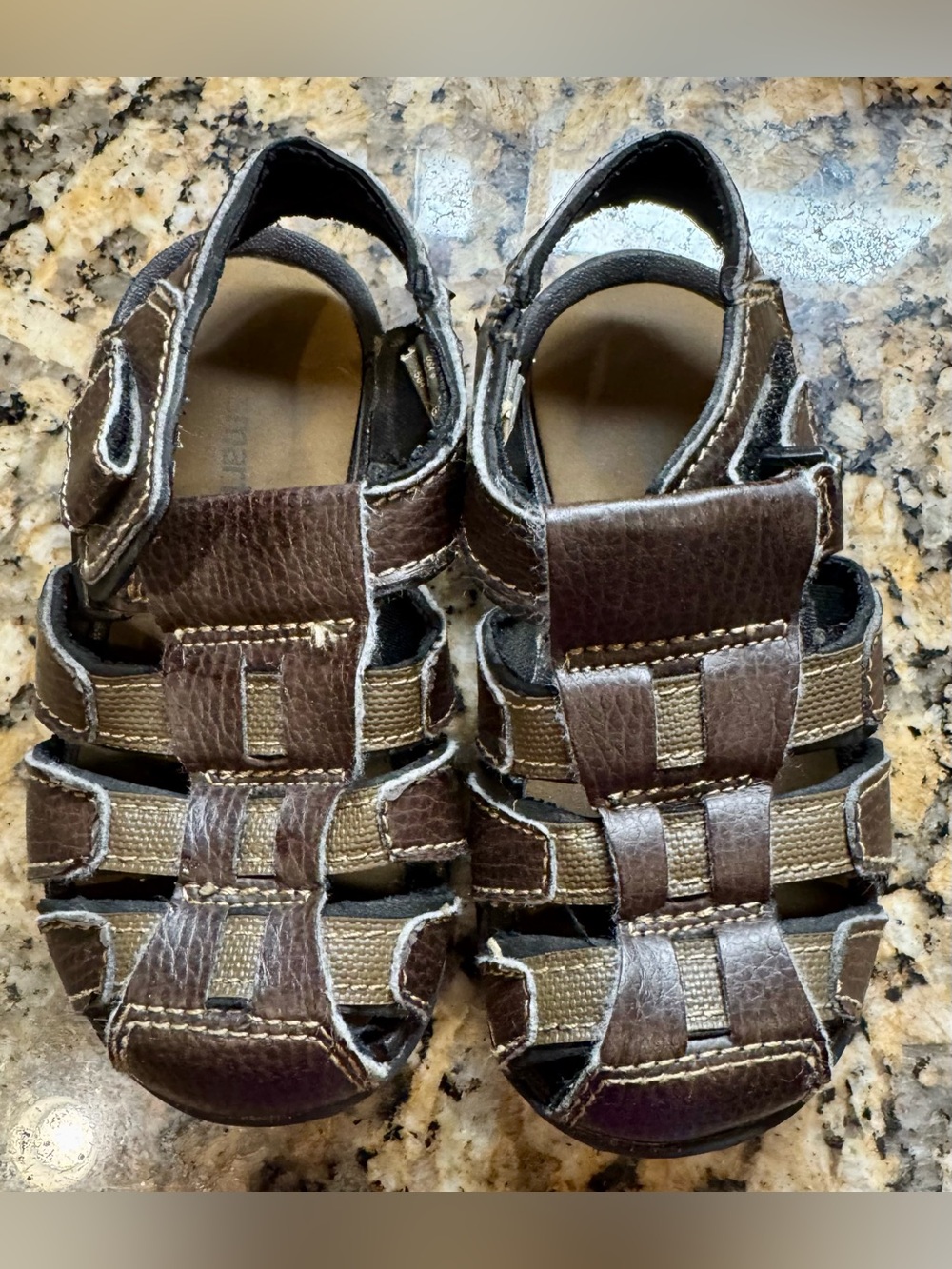 Smartfit Toddler Boys Brown Fisherman Sandals Size 9